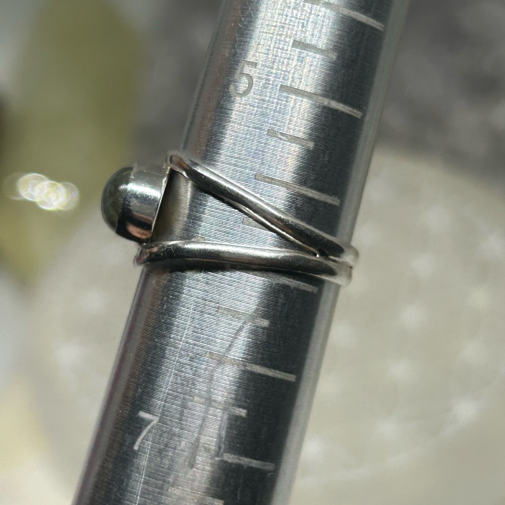 Blue Flash Labradorite Ring 925 - image 4